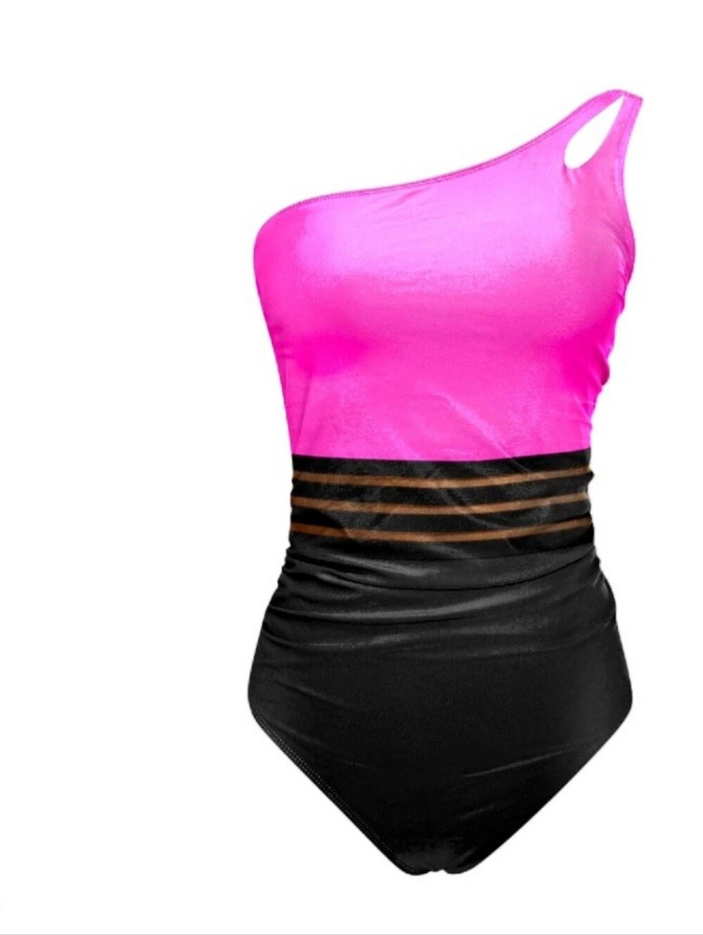 Hot Pink and Black One-Piece Swimsuit - Women's Swim